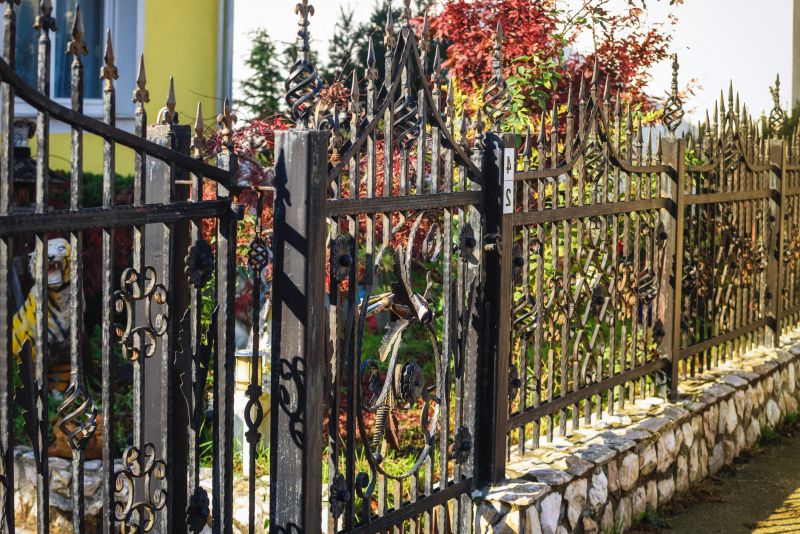 Gothic Iron Fence Installation